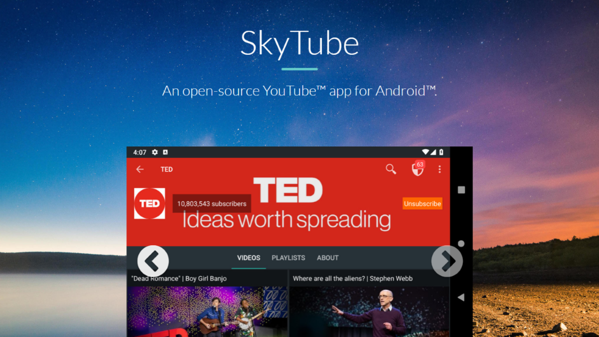 SkyTube распространяется совершенно бесплатно. Она полностью переведена на русский язык. Клиент представлен с открытым исходным кодом и не требует сервисов Google.