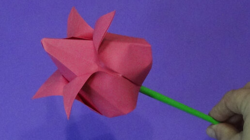 Оригами тюльпан из бумаги: пошаговый инструктаж с фото