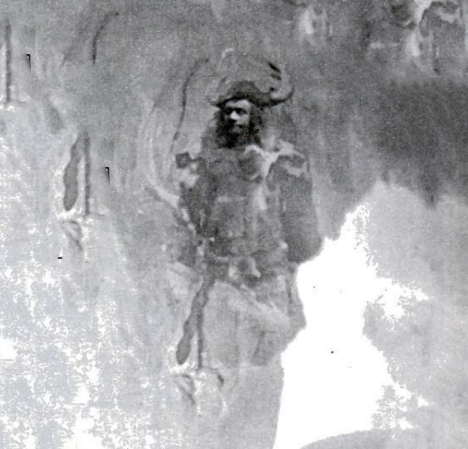 Фотография викинга, сделанная вскоре после его обнаружения