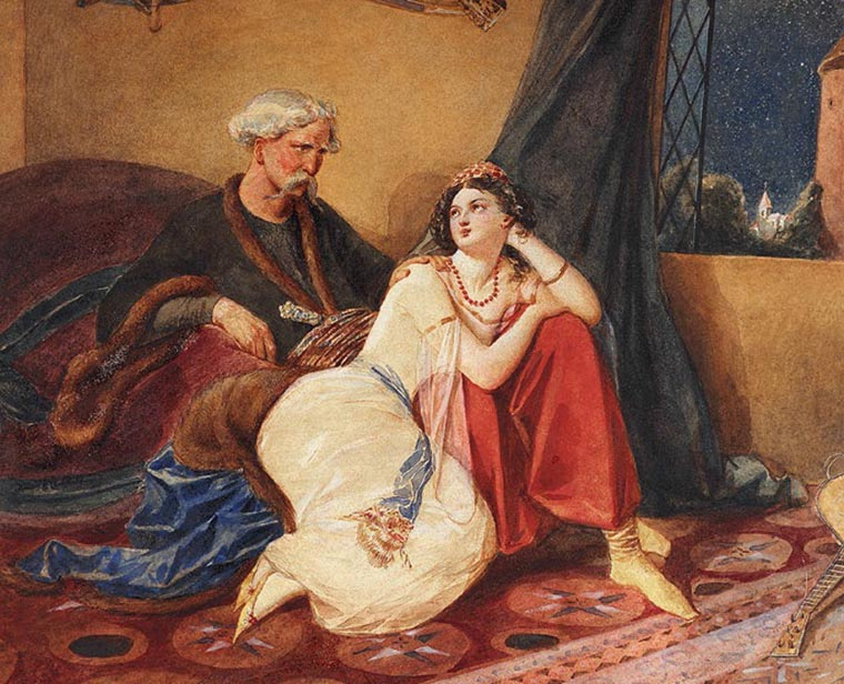 иллюстрация П.П.Соколова к поэме Пушкина "Полтава"