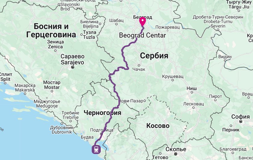 Общий трек маршрута.