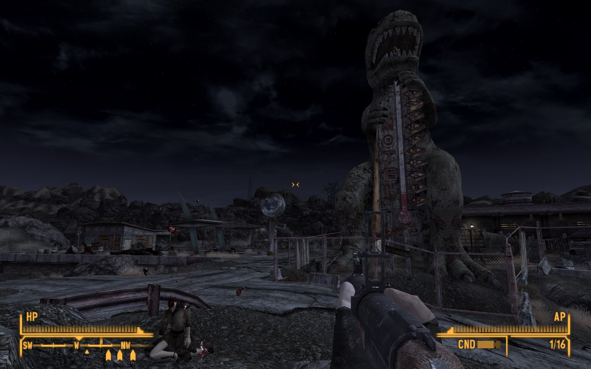 Один из наиболее понравившихся мне квестов – One for My Baby из Fallout: New Vegas. От игрока требуется привести в указанное место человека, которому Бун будет мстить за гибель жены – но при этом расследование и поиск улик, позволяющих с точностью сказать, кто именно заслуживает кары, – опциональная часть квеста. Игра позволяет руками Буна убить практически любого обитателя города, если игрок того захочет – но при этом отсутствие улик наказуемо. А приглашая кого-то выйти в ночь под гигантскую статую динозавра, невольно ощущаешь себя Иудой