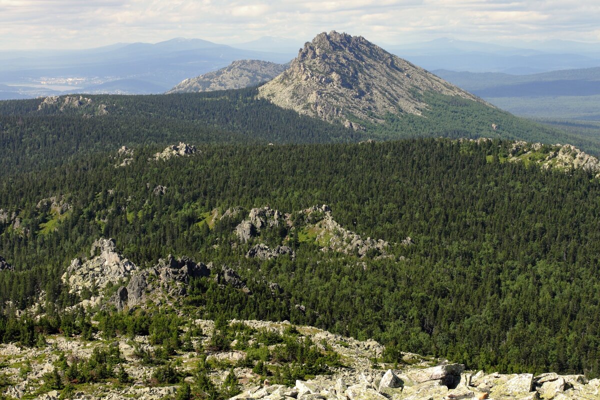 Панорама Откликного гребня с вершины горы Круглица