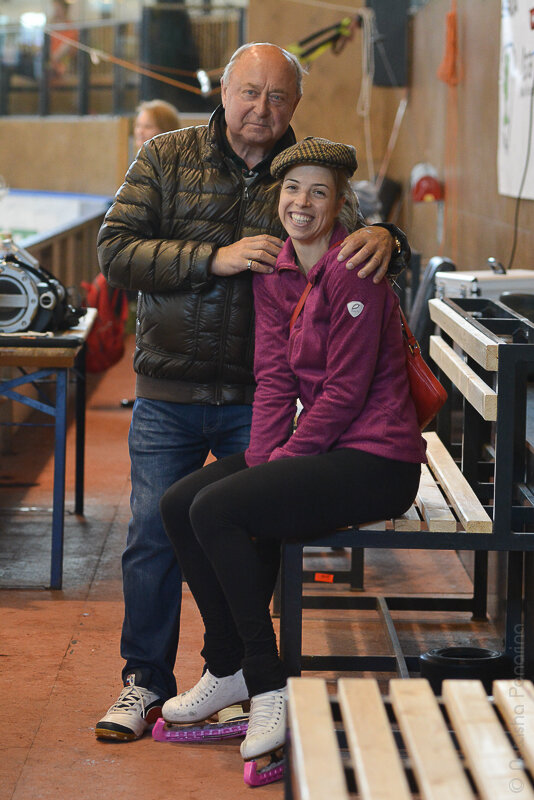 С тренером Алексеем Мишиным