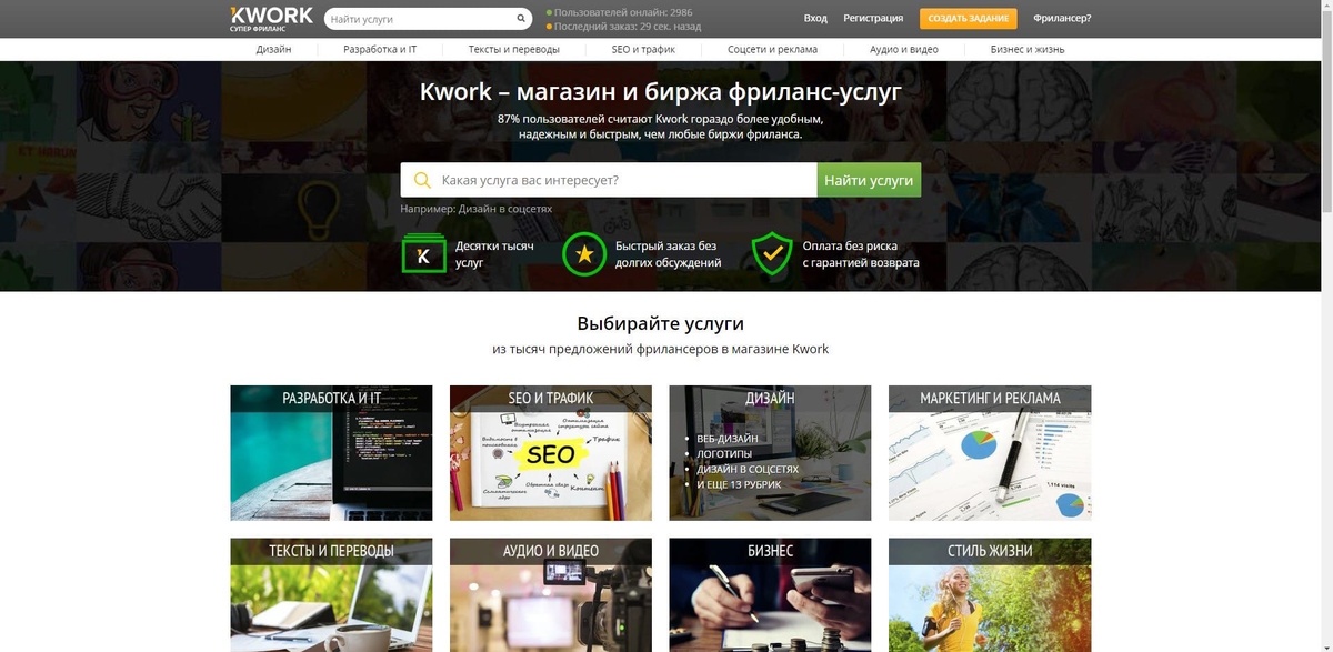 Фриланс сайт kwork.ru