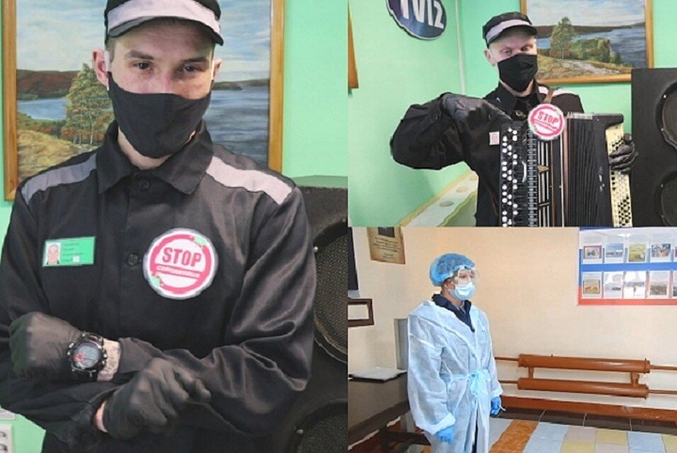  Евгений Брусницын сочинил стихи, а Евгений Кудрин написал музыку и аккомпанировал на баяне. Фото: пресс-служба ГУФСИН по Свердловской области