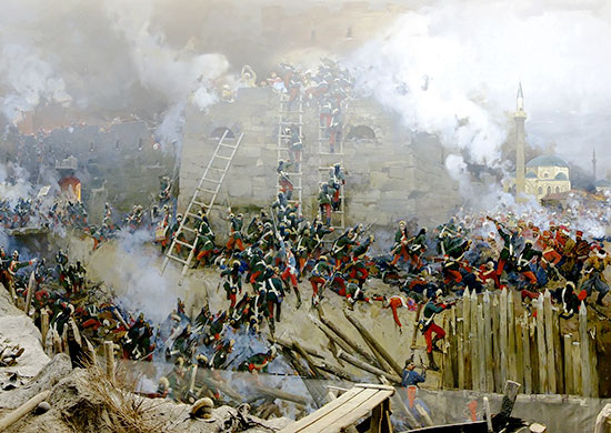 Штурм Измаила. Диорама. Художники В. Сибирский и Е. Данилевский.