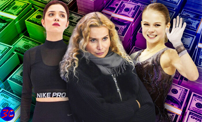 Евгения Медведева, Этери Тутберидзе, Александра Трусова (коллаж автора, источник - https://www.instagram.com/p/CADk26moPJJ/)