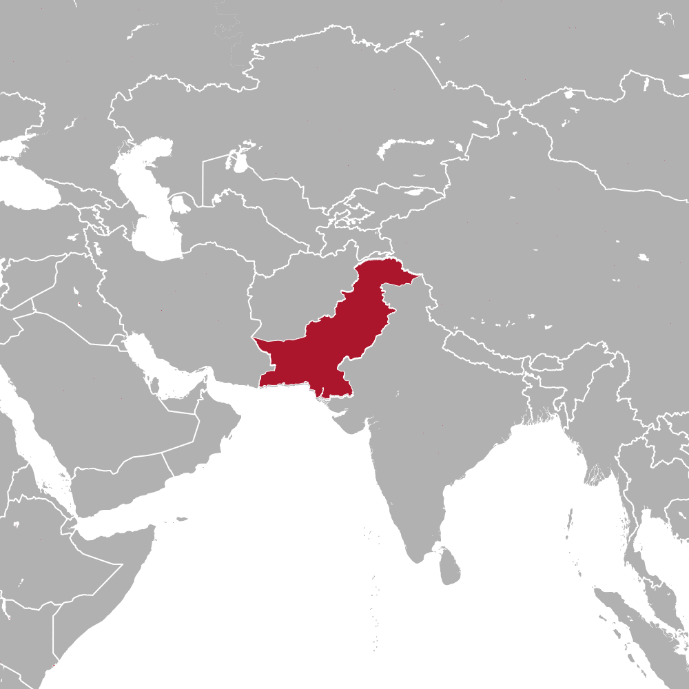 Пакистан карта географическая на карте мира