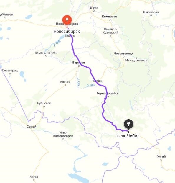 Автомобильная часть маршрута