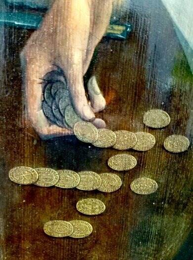 "Sмерть и Скупец" (фрагмент), Ян Провуст, 1515-1521 гг.