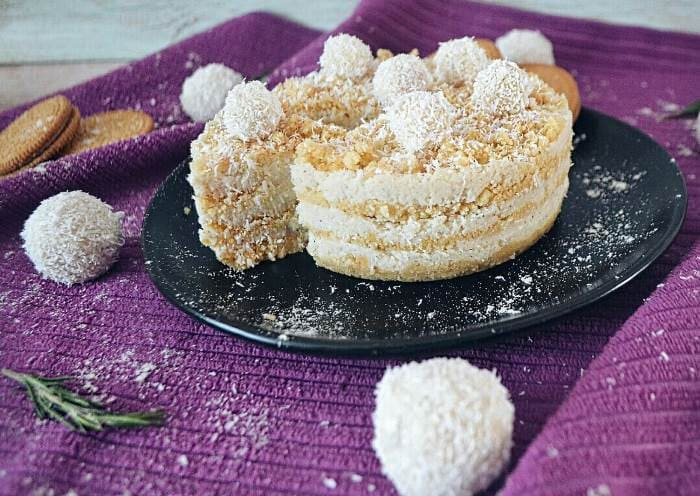  Торт «Рафаэлло» без выпечки