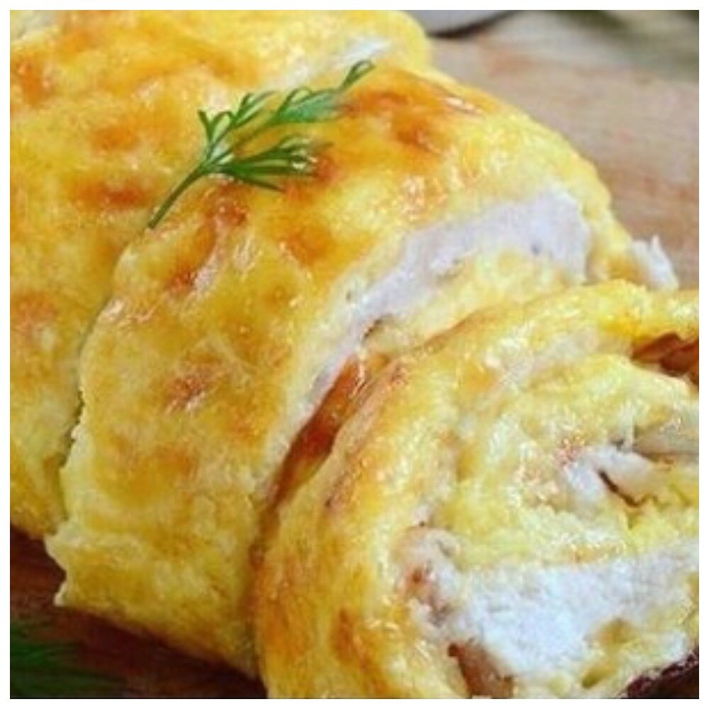 Вкусный домашний куриный рулет. 
