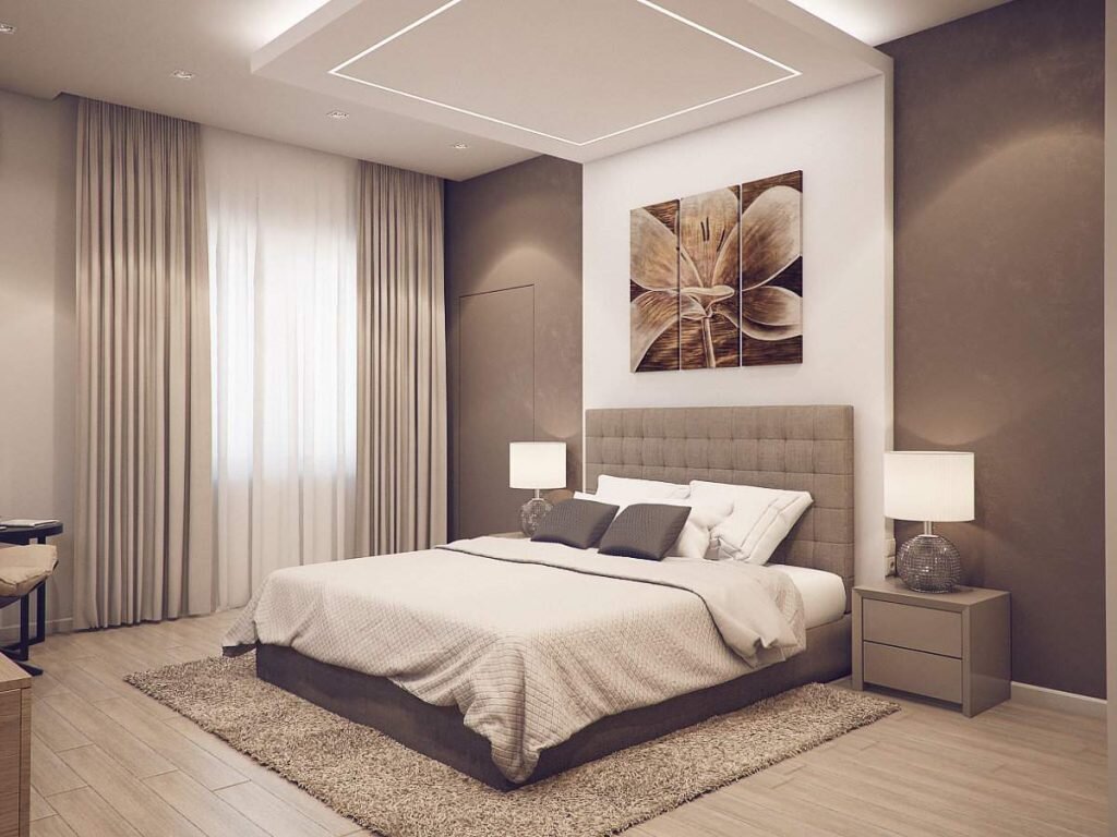 Дизайн спальни в персиковых тонах - 76 фото
