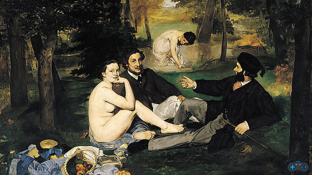 Фрагмент картины Эдуарда Мане "Завтрак на траве" (1863 г.) 
