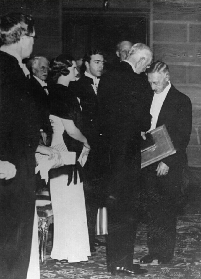 Иван Бунин на вручении Нобелевской премии по литературе (10 ноября 1933год)