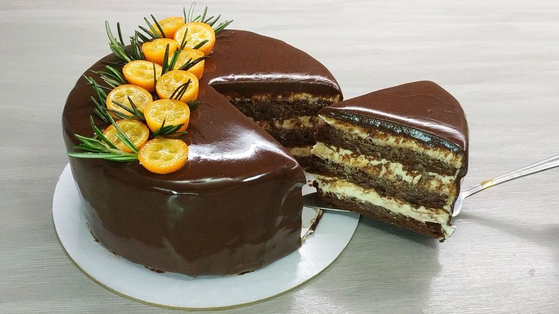 Шоколадный бисквит с апельсином