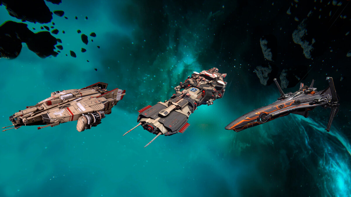 По одному кораблю от каждой фракции.