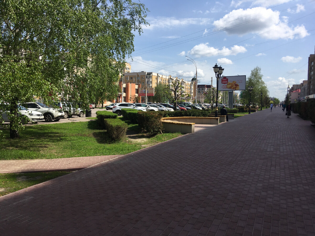 На всем протяжении улицы для жителей и гостей города сделано много лавочек