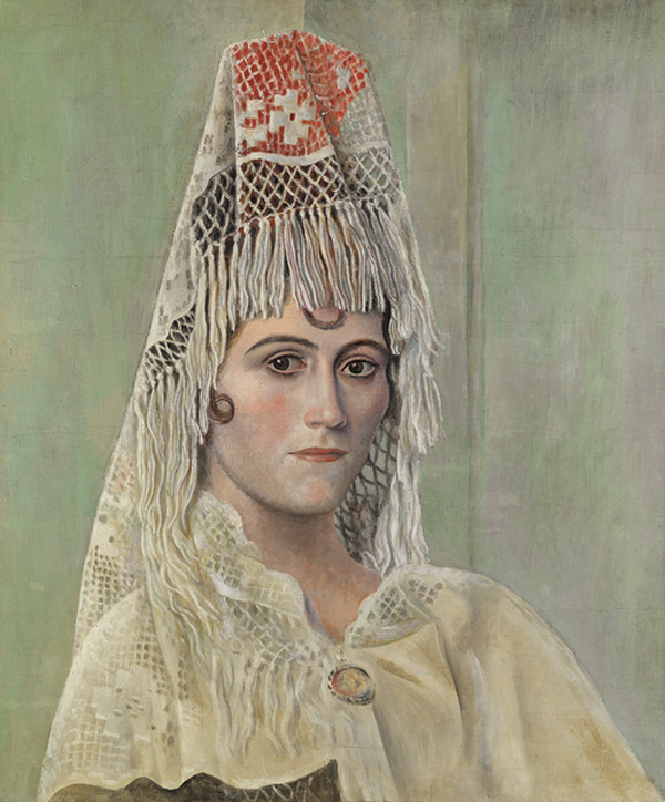 Ольга Хохлова в мантилье/ Пабло Пикассо, 1917 год