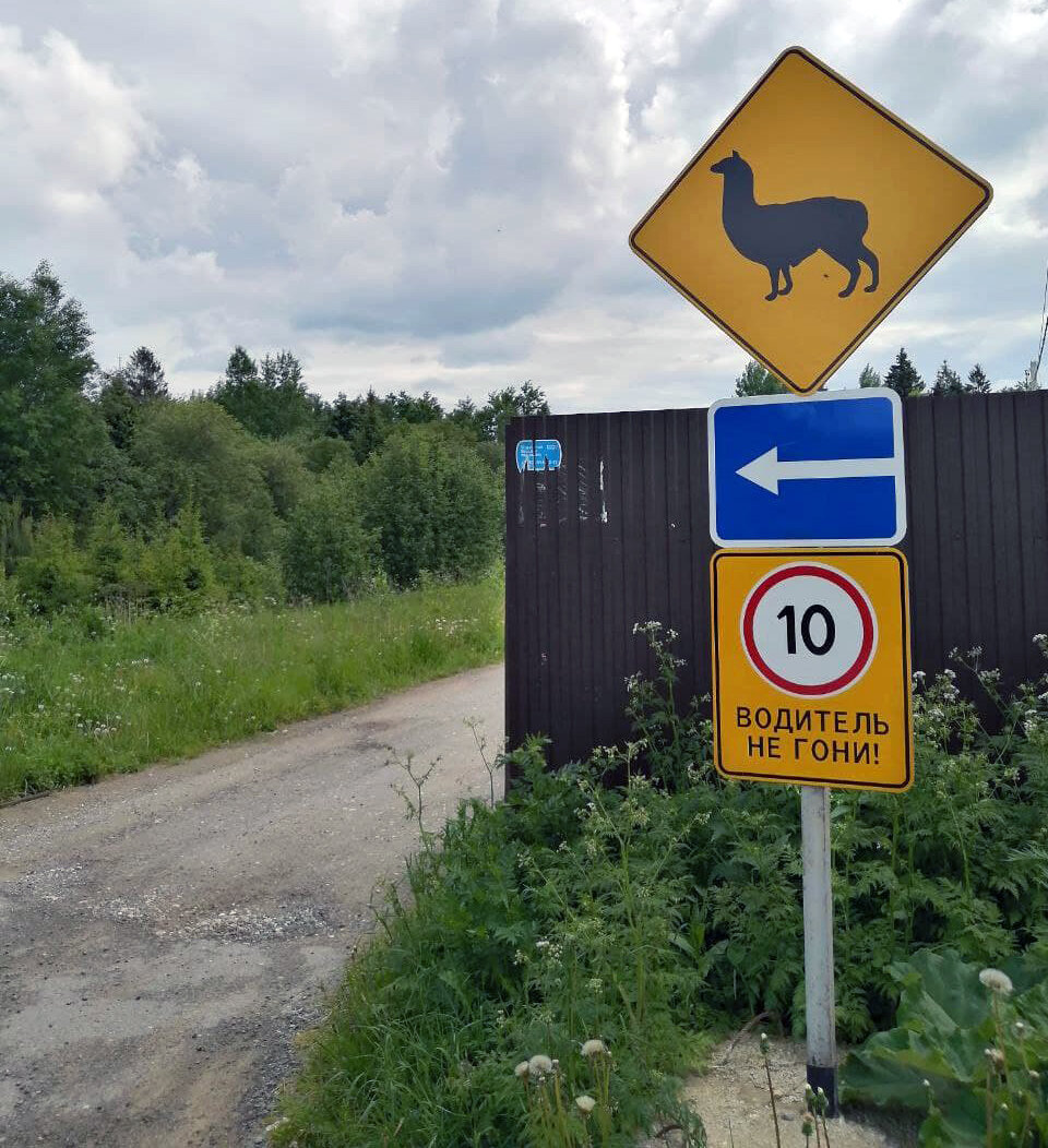В деревне следуйте по указателям. Имейте ввиду, ЯндексНавигатор ошибается в последнем повороте, ориентируйтесь на большие ворота со знаками.