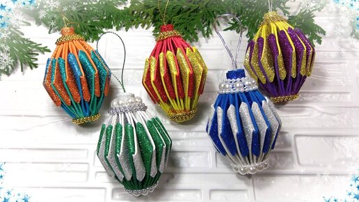 🎄 Новогодние игрушки на елку из фоамирана 🎄 diy christmas ornaments