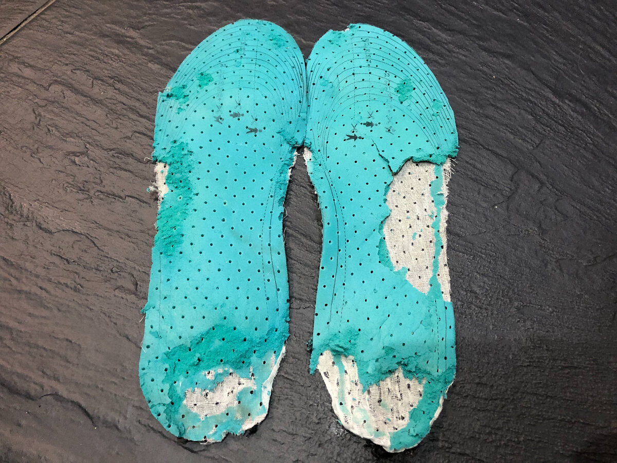 Стельки после 1 недели.