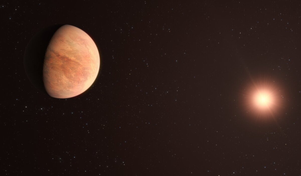 Экзопланета возле звезды. Credit: ESO / M. Kornmesser