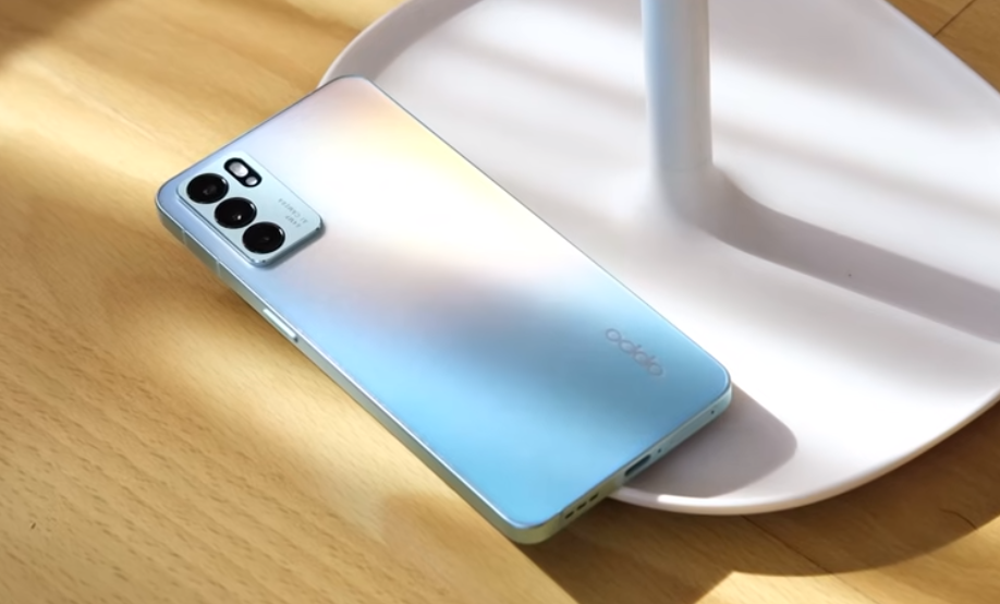 Oppo Reno 6 5G backside view desing image