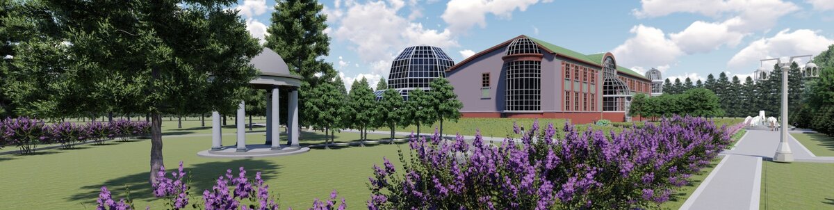 Возможный вид ботанического сада Сургута (источник: группа ВК)