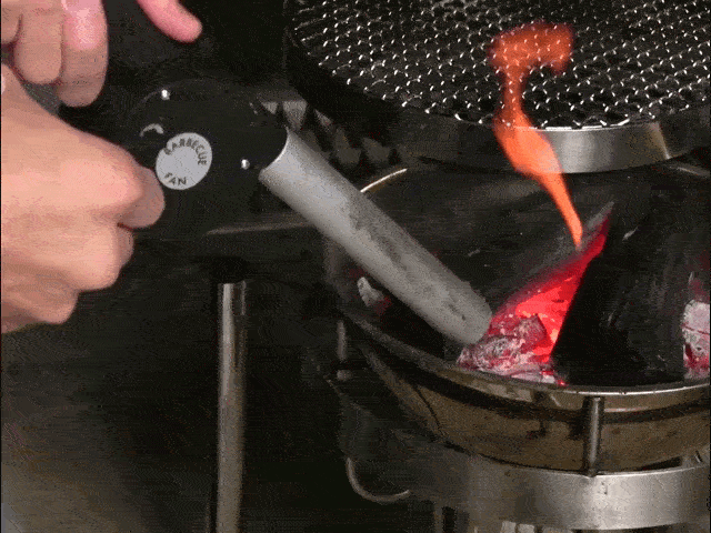 Механическое опахало для мангала 