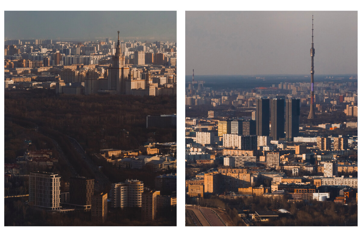 Москва-Сити, вид со смотровой "Panorama 360", апрель 2018г