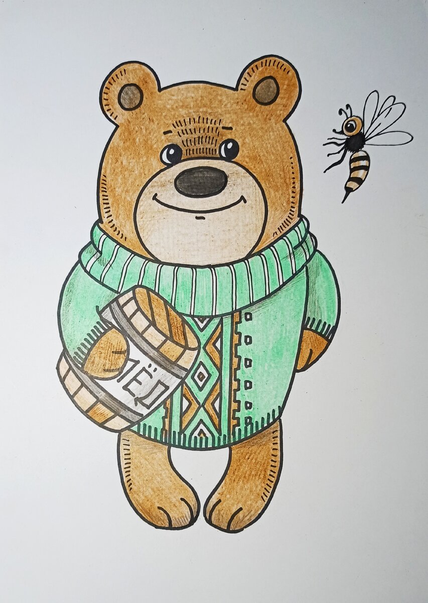 Формат бумаги на которой Вы будете рисовать, не так важен, у меня А4.