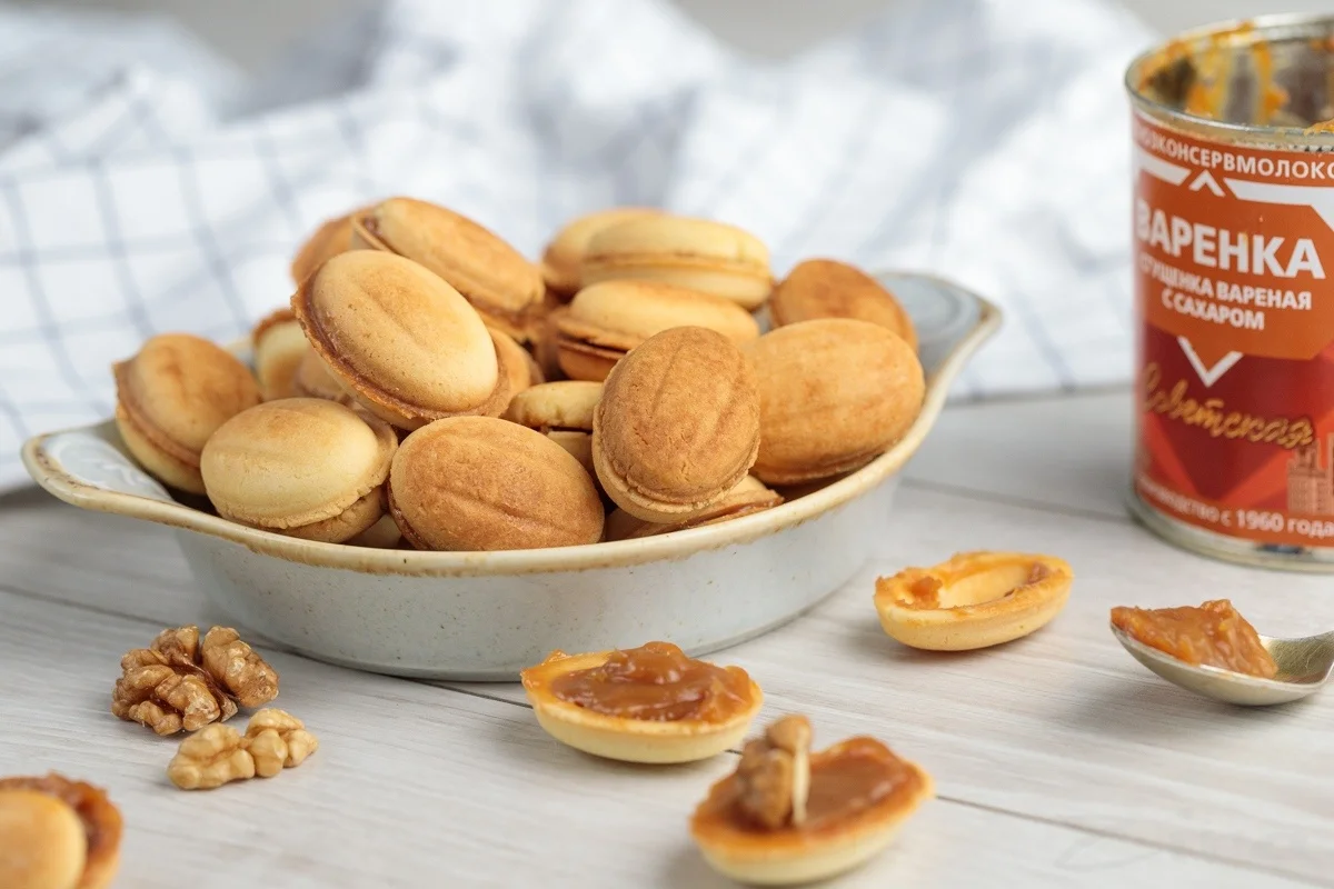Домашнее печенье орешки со сгущенкой