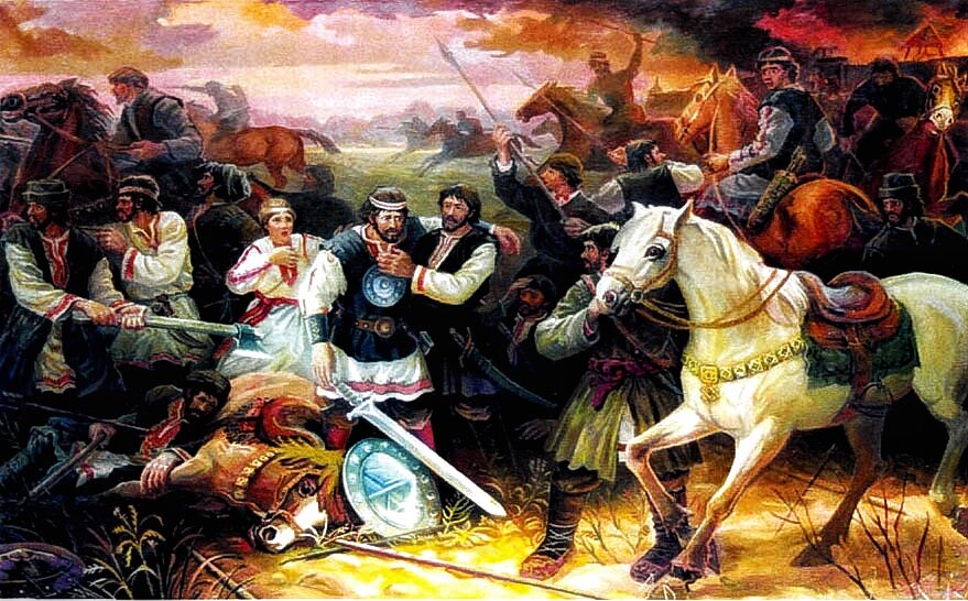 марийская (черемисская) повстанческая армия  стала последним бастионом восстания (картина Заслуженного художника Республики Марий Эл Г.В.Тайгильдина)