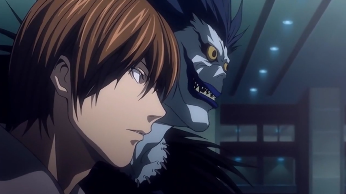 Кадр из аниме "Тетрадь смерти"