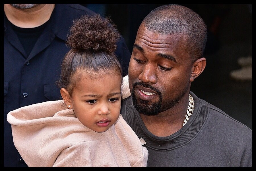 Канье Уэст со своей дочерью Норт