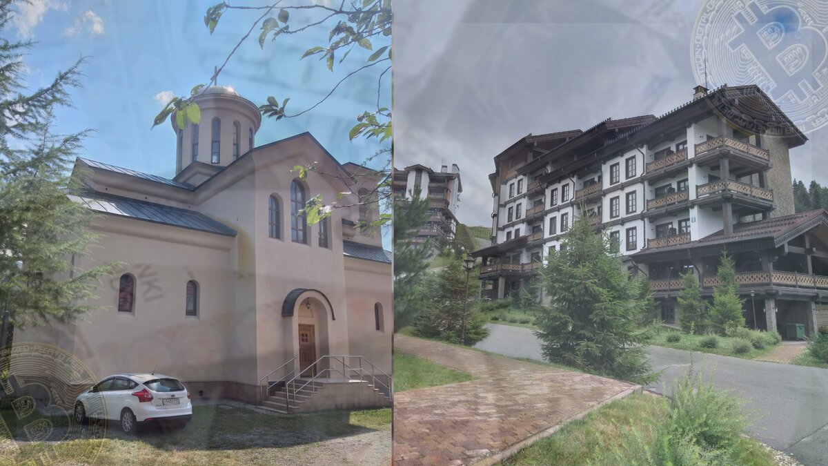 Посёлок Красная Поляна, православная церковь, жилой дом на улице Ачишховская