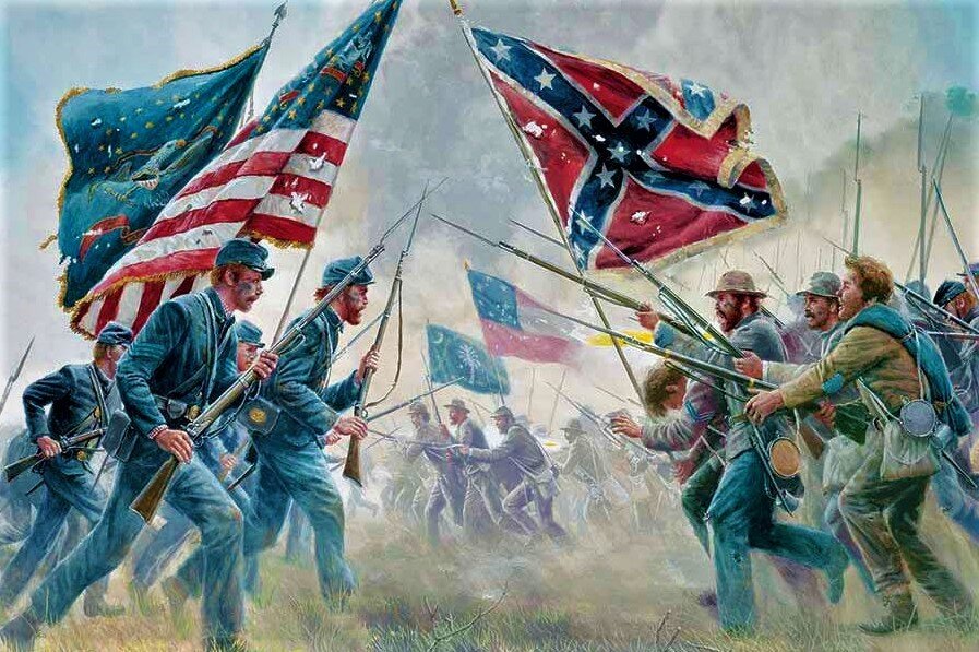 Авторское фото с использованием картинки с https://newcoin.ru/50-tsentov-ssha-1995-grazhdanskaya-voyna-svoboda-na-boga-upovaem-5143/