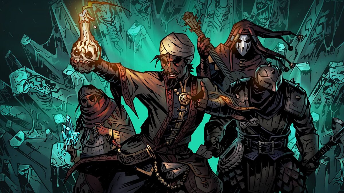 Darkest Dungeon - известная игра с элементами roguelike, отличается очень большими сессиями, каждая из которых, по сути, представляет собой всю игру. В этой игре опасны не столько враги, сколько стресс полученный героями от походов. Персонажи сходят с ума, и вы вместе с ними.
