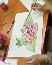 Флористический скетчинг - цветы