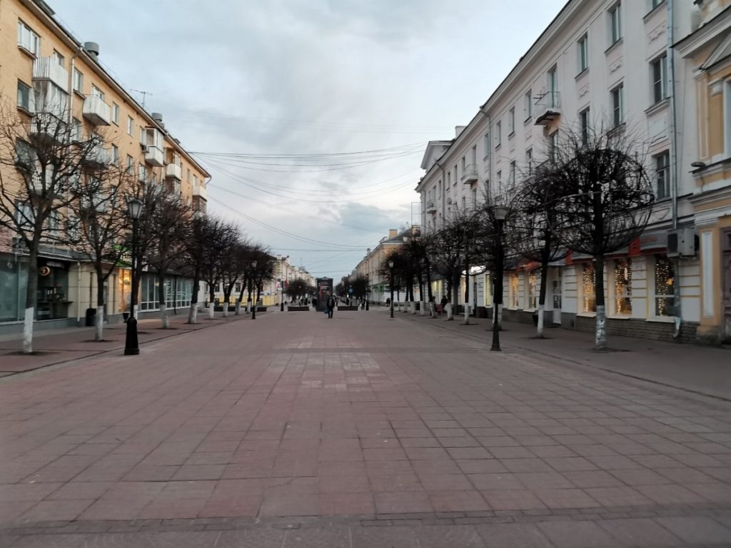 Пустующая Тверхсвятская в марте 2020 года