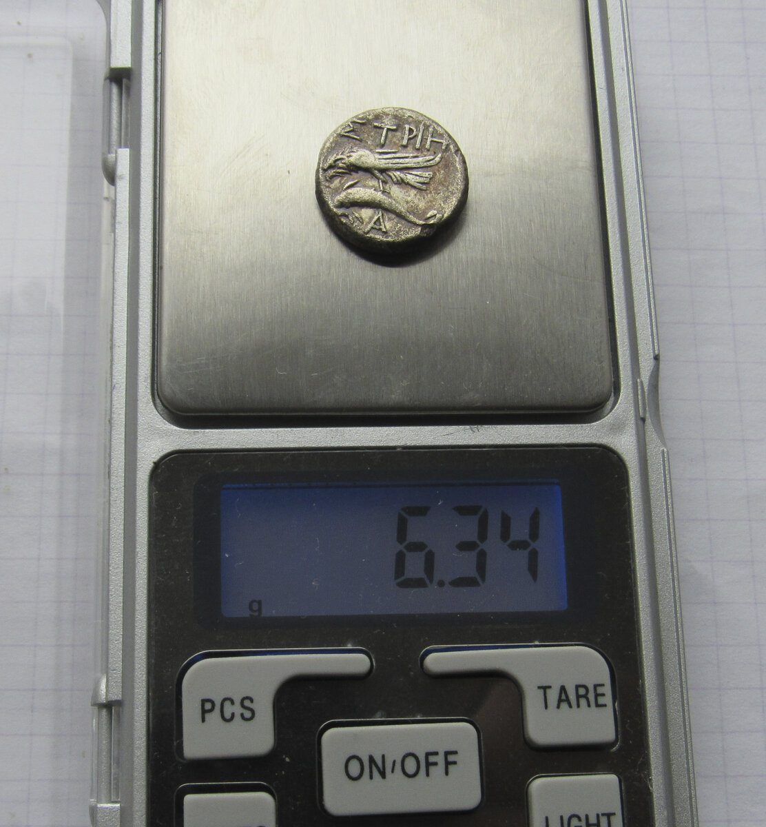 Вес монеты 6,34 грамма