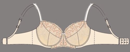 Бюстгальтер на косточках выкройка