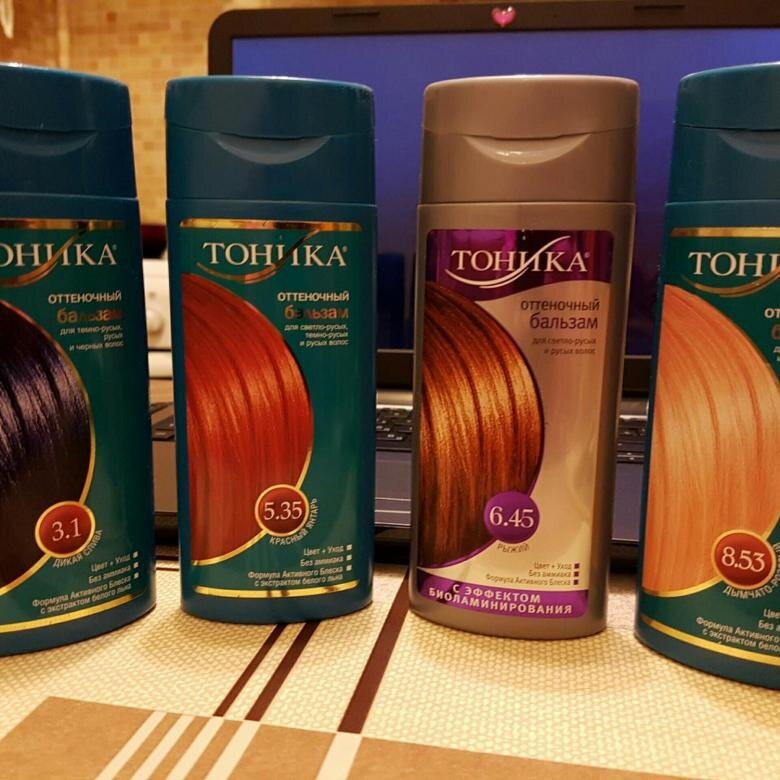 тоники, как бальзамов для окрашивания волос - множество видов (оттенков)