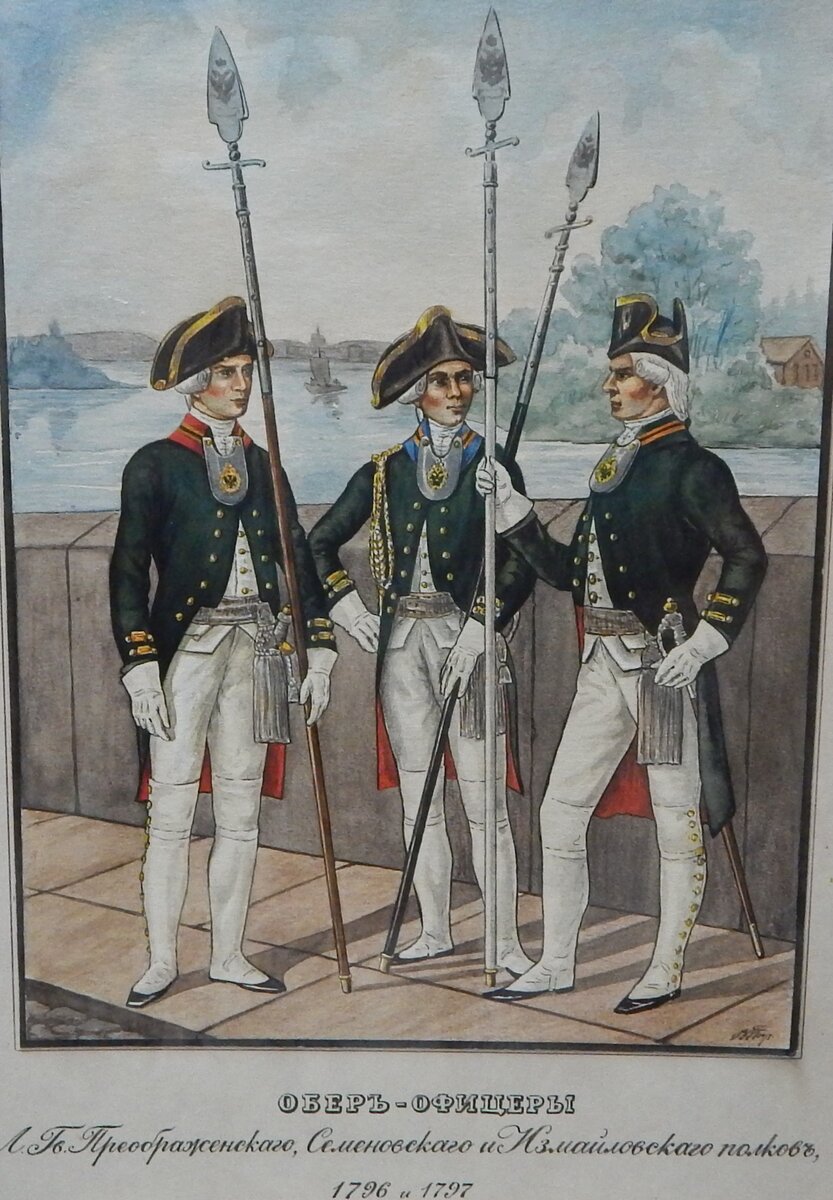 Гвардии измайловский полк. Обер офицер лейб гвардии Семеновского полка. Егерского полка 1796 1801. Мундир егерского полка 1796 1801. 1796-1797 Англия.