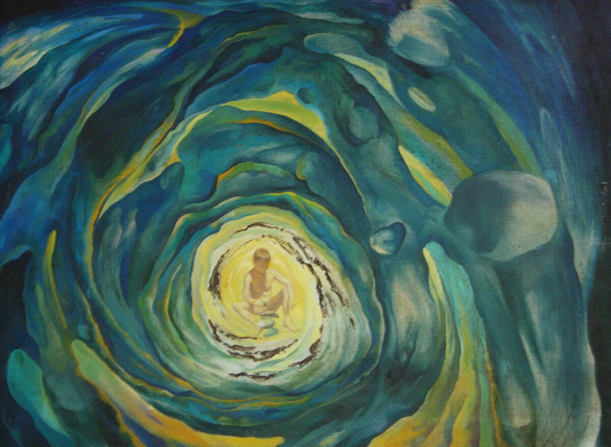 Фото автора. Тяглов А. А. " Мальчик, складывающий камни".