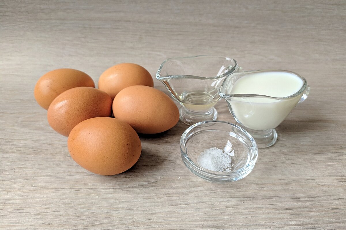 ингредиенты для приготовления омлета 