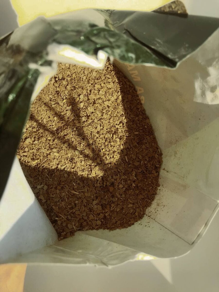 Мелкий помол без веточек.