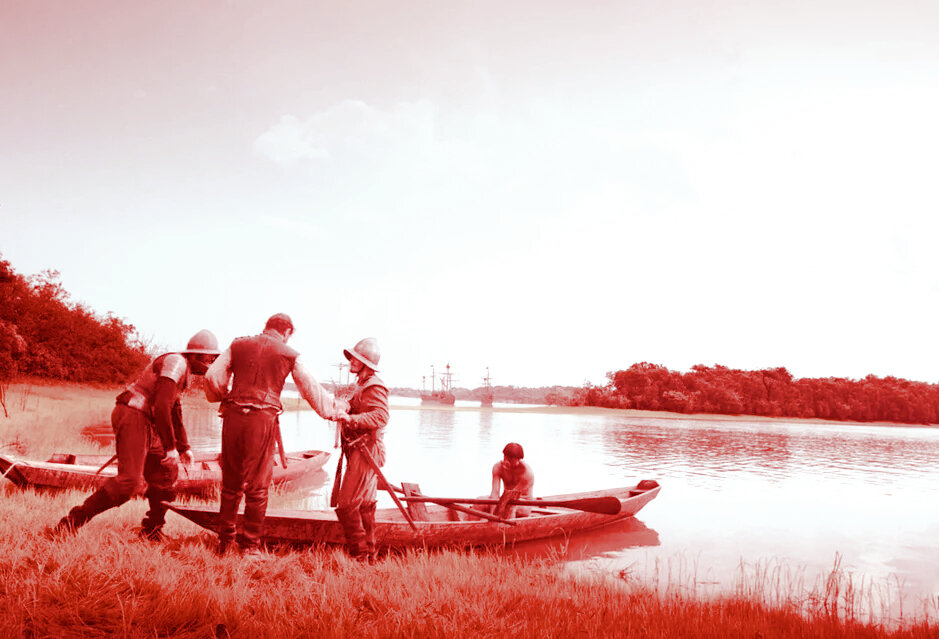 Прибытие второй экспедиции Колумба на Эспаньолу. 